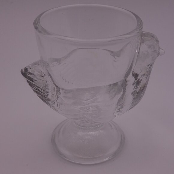 France Glass Egg Holder/Shot Cup in a Chicken - Picture 3 of 12